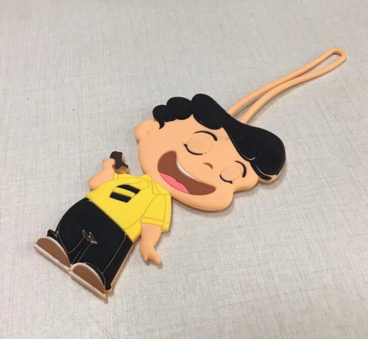 Eco-Friendly Cartoon Silicone Luggage Tag Silicon Rubber Label