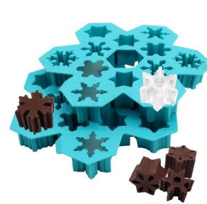 3D Snowflake Silikone isterning chokoladeformkage
