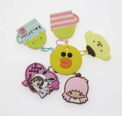 3D Soft Pvc Nøglering Key Cover Key Chain Charme med logo