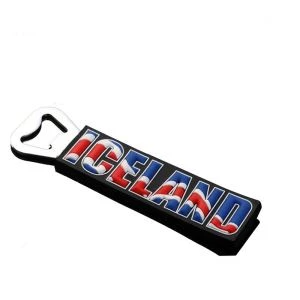 Kreativt tekstlogo Personligt design PVC -flaskeåbner