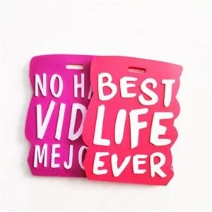3d Pvc Gummi Bagage Tag Soft PVC Plastic Bag Tags