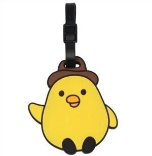 Miljøvenlig Blød Gummi Tegneserie Bagage Tag PVC Bagage Tag