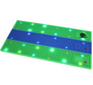 Nye produktideer LED stangmåtte Tre blinkende tilstande Blød PVC Led skridsikker mat