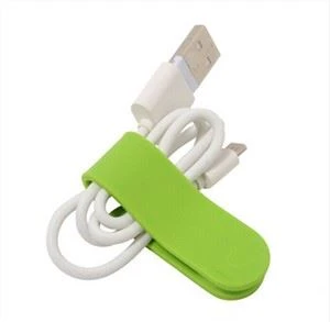 3D-logo Blødt PVC-bogmærke Silikone-kabelholder
