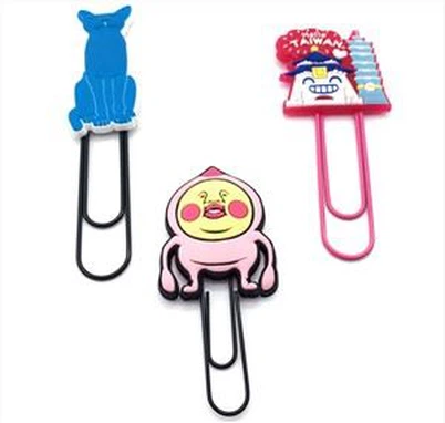 Dekoration Gaver Bookmark Soft PVC Papirclips Gummi Bogmærke